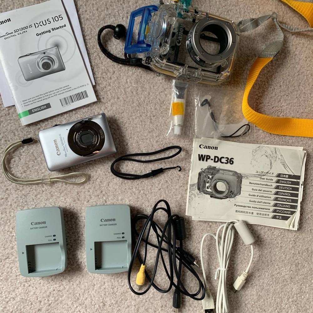 Canon Powershot 1300IS with waterproof case